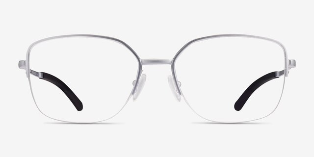 Oakley Moonglow Satin Chrome MetalEyeglass Frames from EyeBuyDirect, Front View