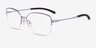 Oakley Moonglow Satin Chrome MetalEyeglass Frames from EyeBuyDirect, Angle View