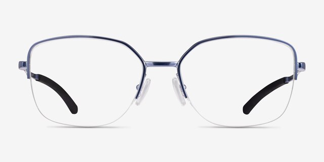 Oakley Moonglow Satin Blue MetalEyeglass Frames from EyeBuyDirect, Front View