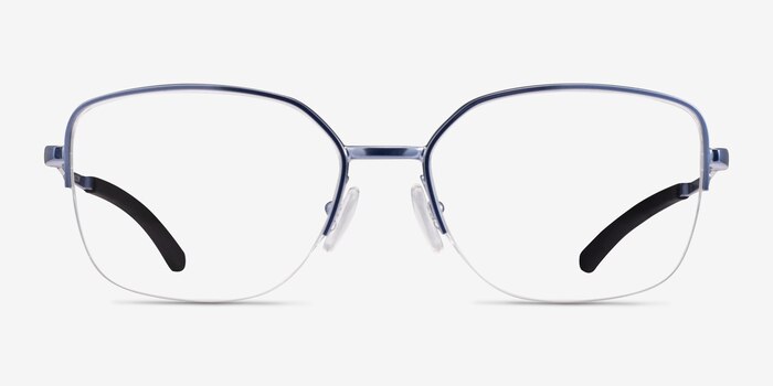 Oakley Moonglow Satin Blue Metal Eyeglass Frames from EyeBuyDirect