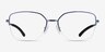 Oakley Moonglow Satin Blue MetalEyeglass Frames from EyeBuyDirect, Front View