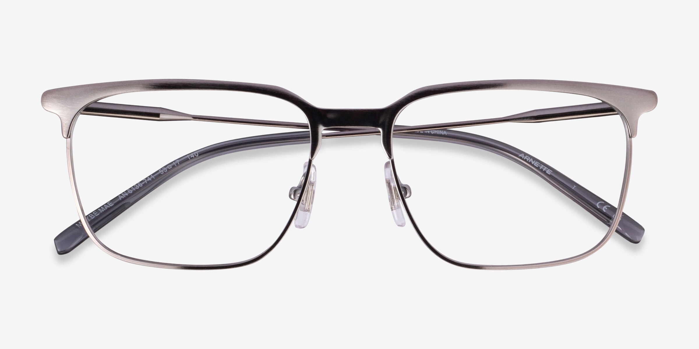 ARNETTE Maybe Mae - Square Gunmetal Frame Glasses For Men