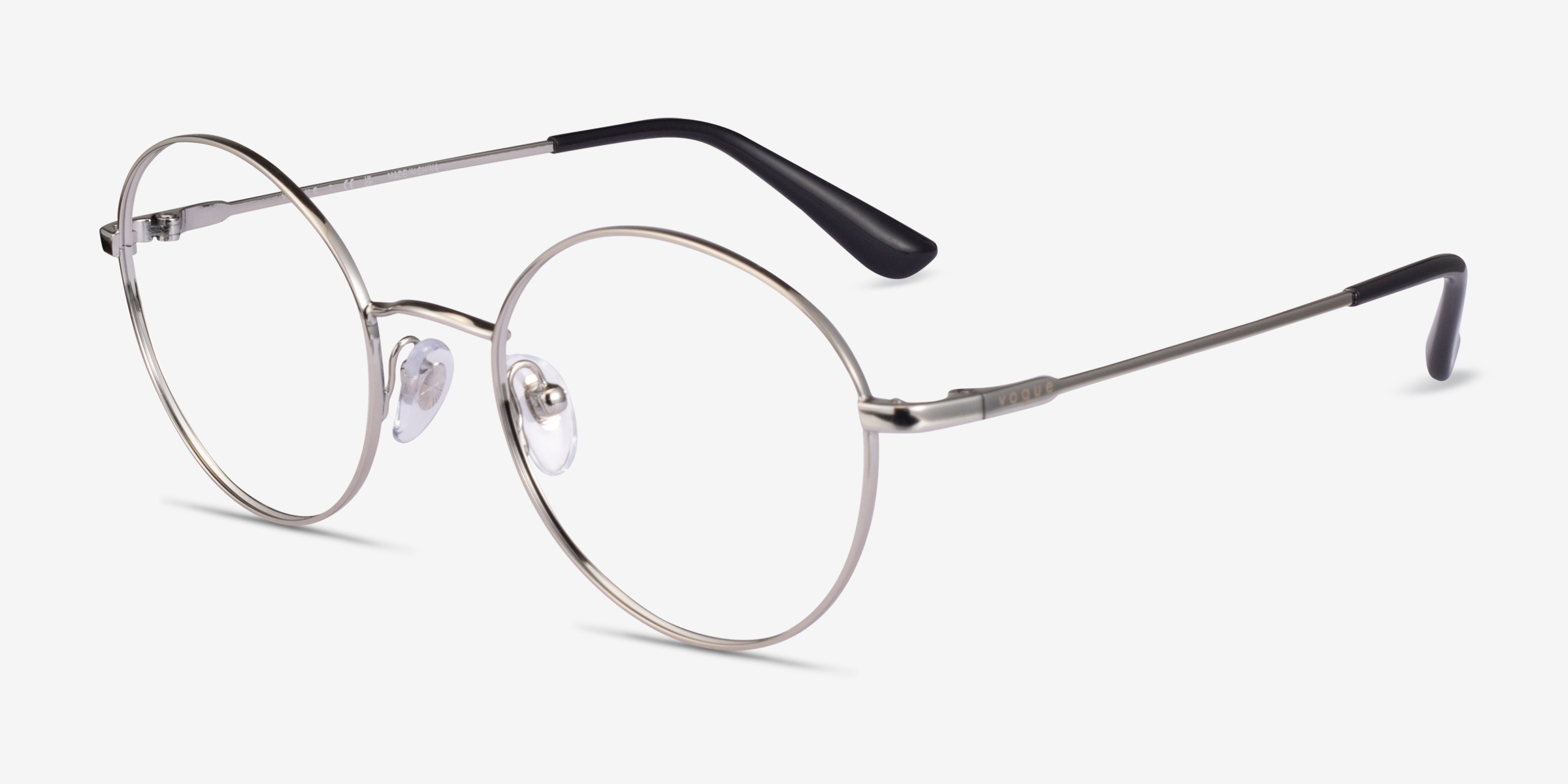 Vogue Eyewear VO4127 Round Silver Frame Eyeglasses Eyebuydirect