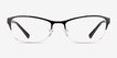 Vogue Eyewear VO4057B Black Silver MetalEyeglass Frames from EyeBuyDirect, Front View