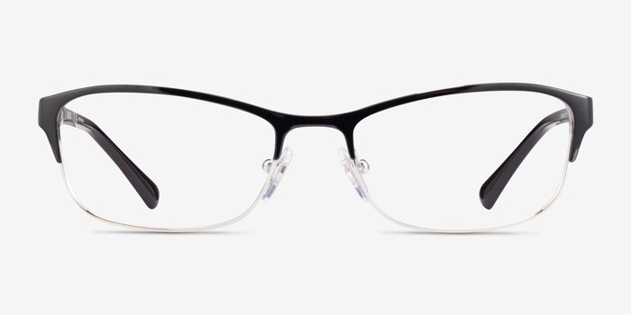 Vogue Eyewear VO4057B Black Silver Metal Eyeglass Frames from EyeBuyDirect