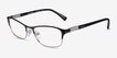 Vogue Eyewear VO4057B Black Silver MetalEyeglass Frames from EyeBuyDirect, Angle View