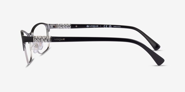 Vogue Eyewear VO4057B Black Silver MetalEyeglass Frames from EyeBuyDirect, Side View