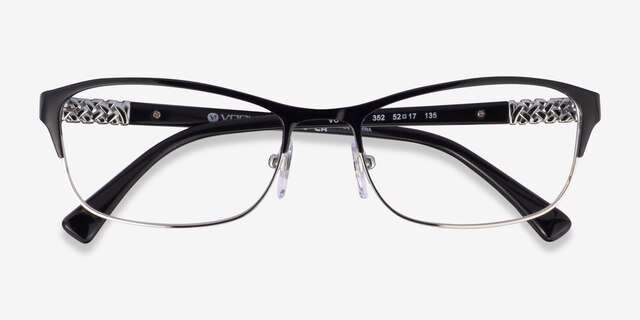 Vogue Eyewear VO4057B Black Silver MetalEyeglass Frames from EyeBuyDirect, Closed View