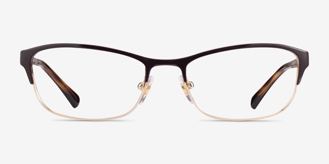 Vogue Eyewear VO4057B Brown Pale Gold MetalEyeglass Frames from EyeBuyDirect, Front View