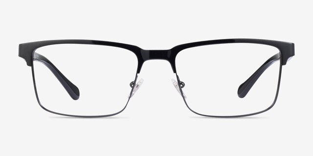 ARNETTE Component Shiny Black MetalEyeglass Frames from EyeBuyDirect, Front View