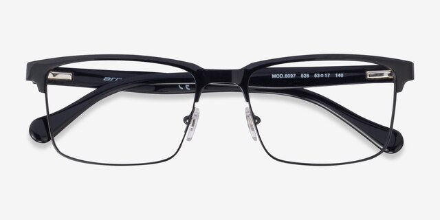 ARNETTE Component Shiny Black MetalEyeglass Frames from EyeBuyDirect, Closed View