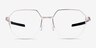 Oakley Inner Foil Satin Chrome MetalEyeglass Frames from EyeBuyDirect, Front View