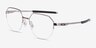 Oakley Inner Foil Satin Chrome MetalEyeglass Frames from EyeBuyDirect, Angle View