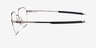 Oakley Inner Foil Satin Chrome MetalEyeglass Frames from EyeBuyDirect, Side View