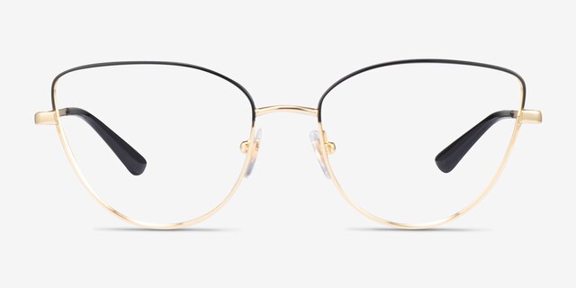 Vogue Eyewear VO4109 Black Gold MetalEyeglass Frames from EyeBuyDirect, Front View