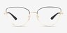 Vogue Eyewear VO4109 Black Gold MetalEyeglass Frames from EyeBuyDirect, Front View