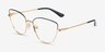Vogue Eyewear VO4109 Black Gold MetalEyeglass Frames from EyeBuyDirect, Angle View