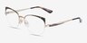 Vogue Eyewear VO4153 Gold Matte Brown MetalEyeglass Frames from EyeBuyDirect, Angle View