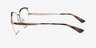 Vogue Eyewear VO4153 Gold Matte Brown MetalEyeglass Frames from EyeBuyDirect, Side View