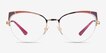 Vogue Eyewear VO4153 Pink Purple Rose Gold MetalEyeglass Frames from EyeBuyDirect, Front View