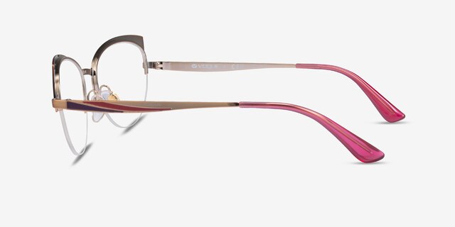 Vogue Eyewear VO4153 Matte Bordeaux Rose Gold MetalEyeglass Frames from EyeBuyDirect, Side View