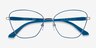 Vogue Eyewear VO4195 Blue  Silver MetalEyeglass Frames from EyeBuyDirect, Closed View