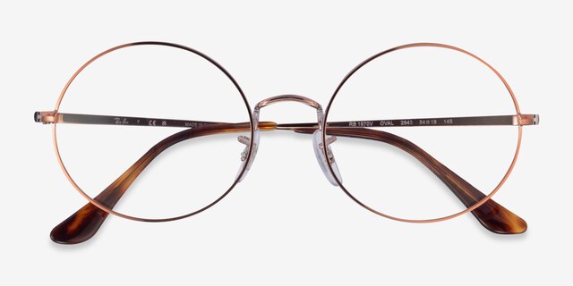 Ray-Ban RB1970V Copper MetalEyeglass Frames from EyeBuyDirect, Closed View