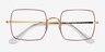 Ray-Ban RB1971V Top Red MetalEyeglass Frames from EyeBuyDirect, Closed View