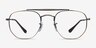 Ray-Ban RB3648V Antique Gold MetalEyeglass Frames from EyeBuyDirect, Front View