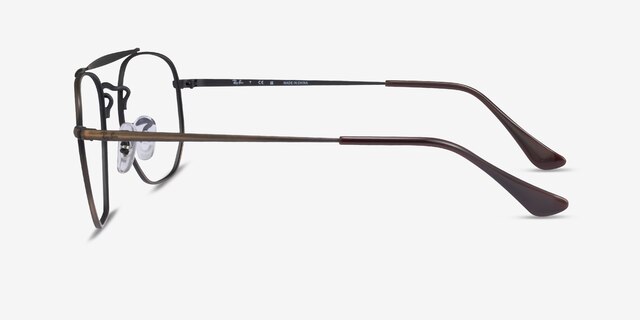 Ray-Ban RB3648V Antique Gold MetalEyeglass Frames from EyeBuyDirect, Side View