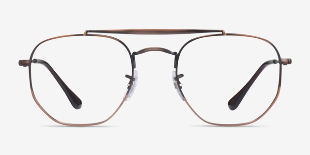 Ray-Ban RB3648V Antique Copper MetalEyeglass Frames from EyeBuyDirect, Front View