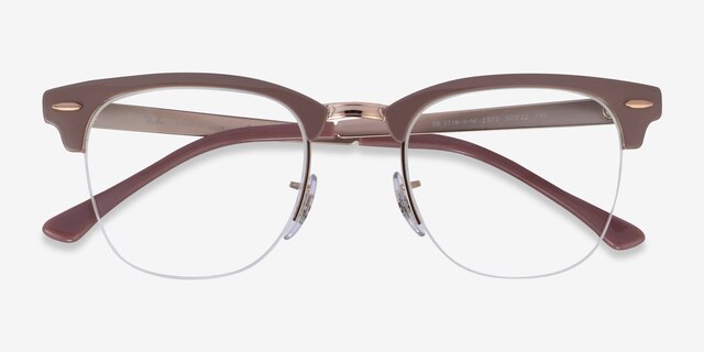 Ray-Ban RB3716VM Light Brown On Copper MetalEyeglass Frames from EyeBuyDirect, Closed View