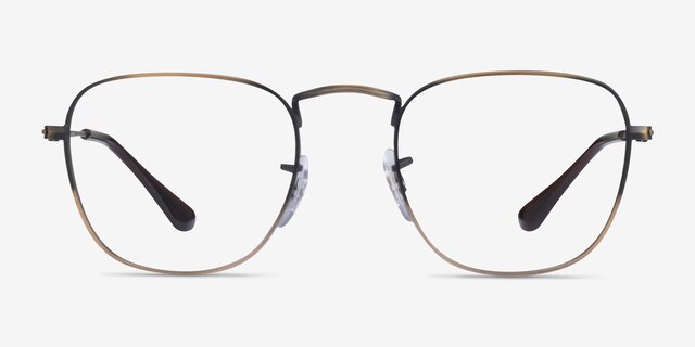 Ray-Ban RB3857V Frank Antique Gold MetalEyeglass Frames from EyeBuyDirect, Front View