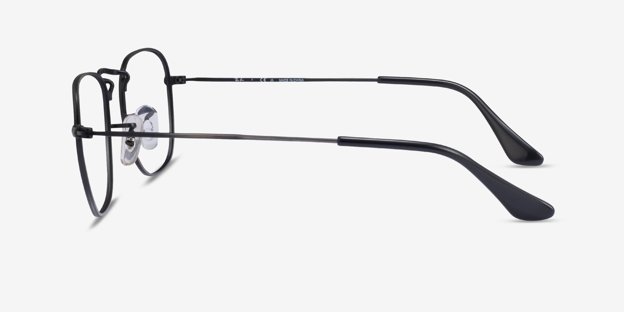 RayBan RB3857V Frank Square Shiny Antique Gunmetal Frame Eyeglasses