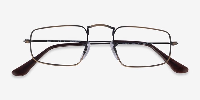 Ray-Ban RB3957V Julie Antique Gold MetalEyeglass Frames from EyeBuyDirect, Closed View