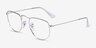 Ray-Ban RB3958V Elon Silver MetalEyeglass Frames from EyeBuyDirect, Angle View