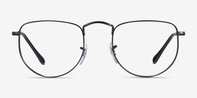 Ray-Ban RB3958V Elon Polished Black Métal Montures de lunettes de vue d'EyeBuyDirect, Vue de Face