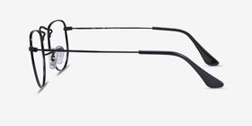 Ray-Ban RB3958V Elon Polished Black Métal Montures de lunettes de vue d'EyeBuyDirect, Vue de Côté