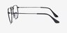Ray-Ban RB3958V Elon Polished Black MetalEyeglass Frames from EyeBuyDirect, Side View