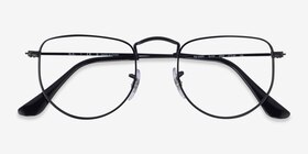 Ray-Ban RB3958V Elon Polished Black Métal Montures de lunettes de vue d'EyeBuyDirect, Vue Rapprochée
