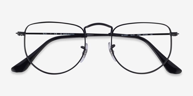 Ray-Ban RB3958V Elon Polished Black MetalEyeglass Frames from EyeBuyDirect, Closed View