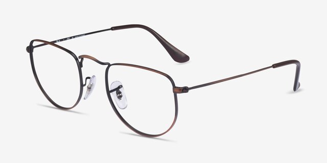 Ray-Ban RB3958V Elon Antique Copper MetalEyeglass Frames from EyeBuyDirect, Angle View