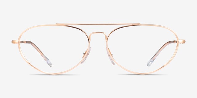 Ray-Ban RB6454 Rose Gold MetalEyeglass Frames from EyeBuyDirect, Front View