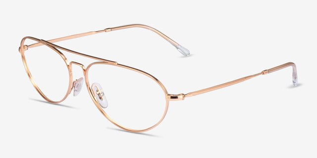 Ray-Ban RB6454 Rose Gold MetalEyeglass Frames from EyeBuyDirect, Angle View