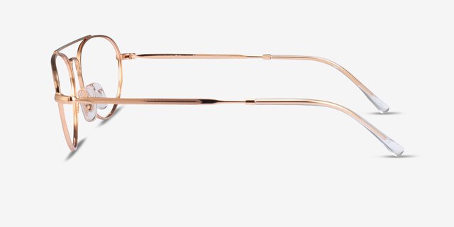 Ray-Ban RB6454 Rose Gold MetalEyeglass Frames from EyeBuyDirect, Side View