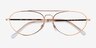 Ray-Ban RB6454 Rose Gold MetalEyeglass Frames from EyeBuyDirect, Closed View