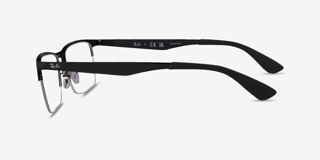 Ray-Ban RB6335 Matte Black MetalEyeglass Frames from EyeBuyDirect, Side View