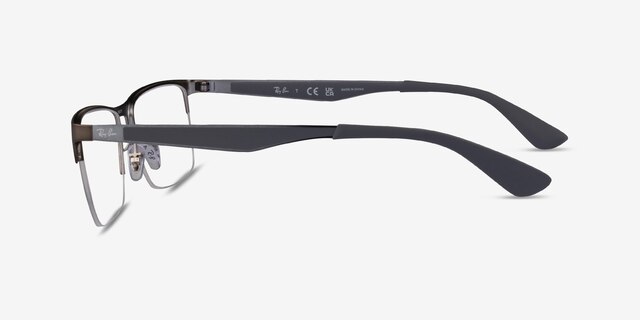 Ray-Ban RB6335 Matte Gunmetal MetalEyeglass Frames from EyeBuyDirect, Side View