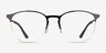 Ray-Ban RB6375 Gold Black MetalEyeglass Frames from EyeBuyDirect, Front View