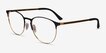 Ray-Ban RB6375 Gold Black MetalEyeglass Frames from EyeBuyDirect, Angle View